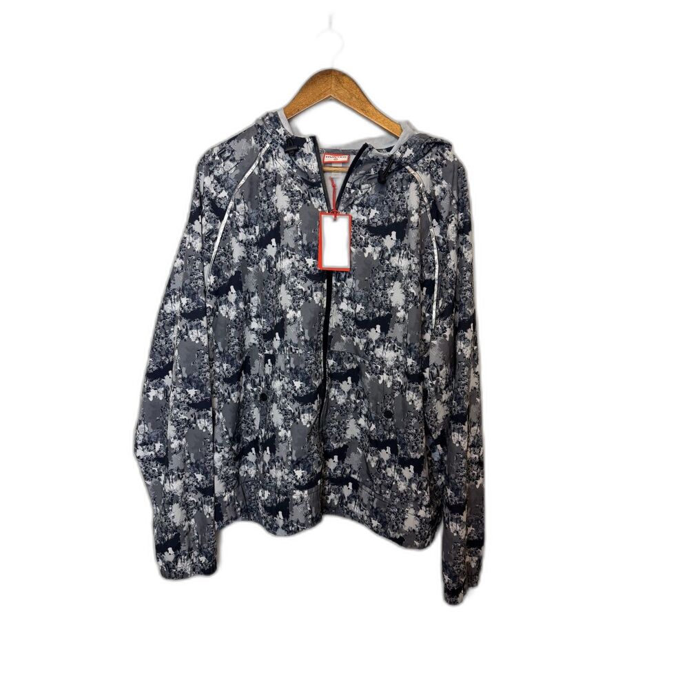 Hunter for Target Men's Gray Camo Hooded Windbreaker Jacket XXL NWT Reflective
